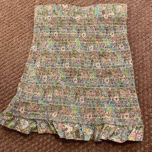 Ruched colorful skirt